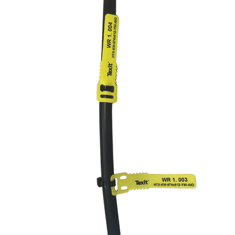 Cable markers without cable ties for large cable diameters