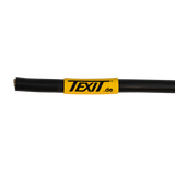 HTX-TD0 Heat shrink marker, assembled, on heat shrink tubing