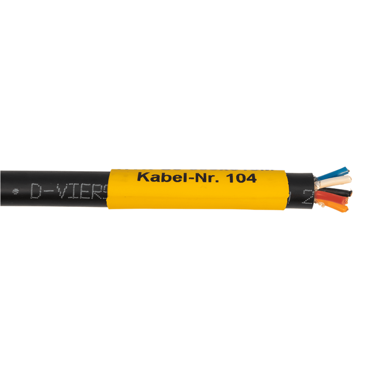 HTX-C3 Heat shrink marker, endless (jumbo roll), attached to one end of heat shrink tubing